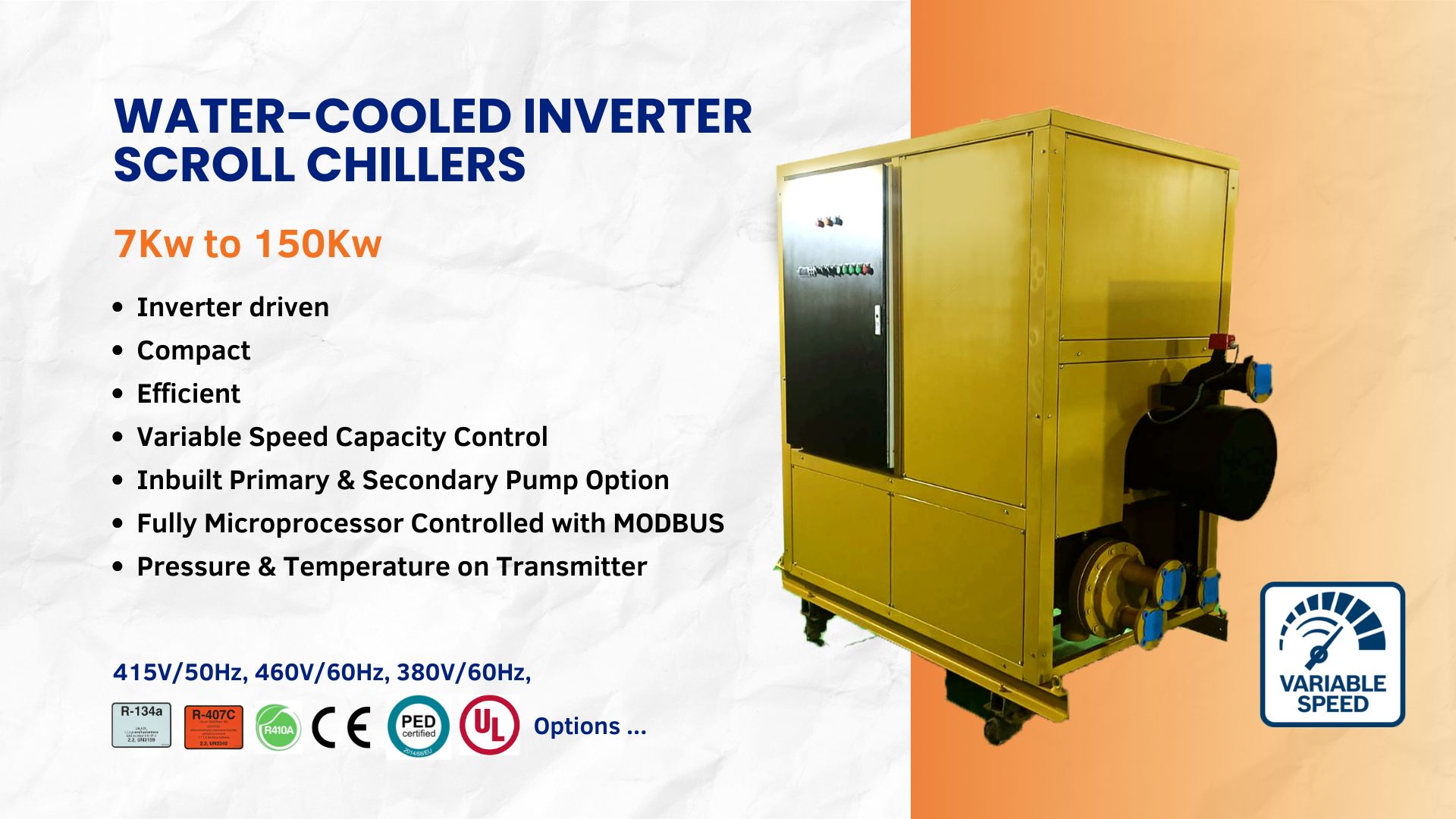Water Cooled Incerter Scroll Chiller | Designed and Developed by Reynold India
